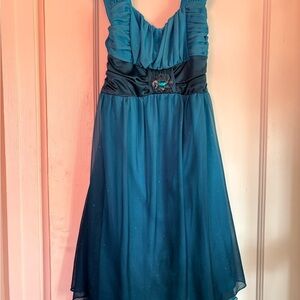 Charming Teal Kids Formal Dress
